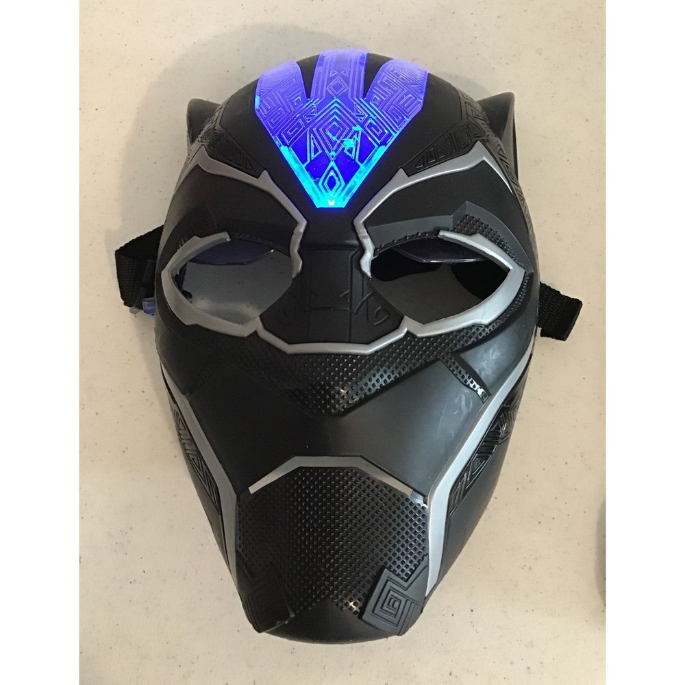 Disney Marvel Black Panther PJ Set or Costume Kids Size 10 + Light Up Face Mask